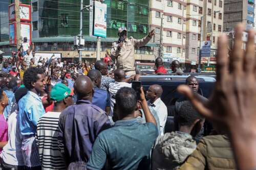 Kenya police say 1 killed, 200 arrested in opposition-led protests